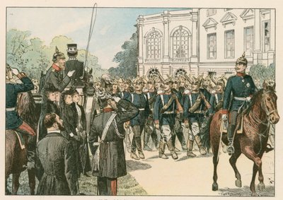 La dernière parade de Frédéric III, empereur allemand et roi de Prusse (1831-1888), en 1888 - Carl Rohling